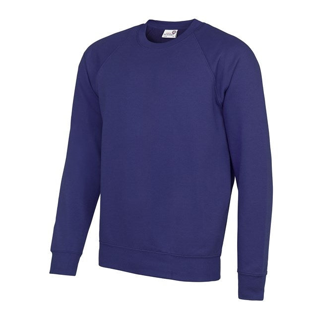 Awdis Academy Senior Raglan Sweatshirt Crew Neck Cotton Blend Comfortable Fit
