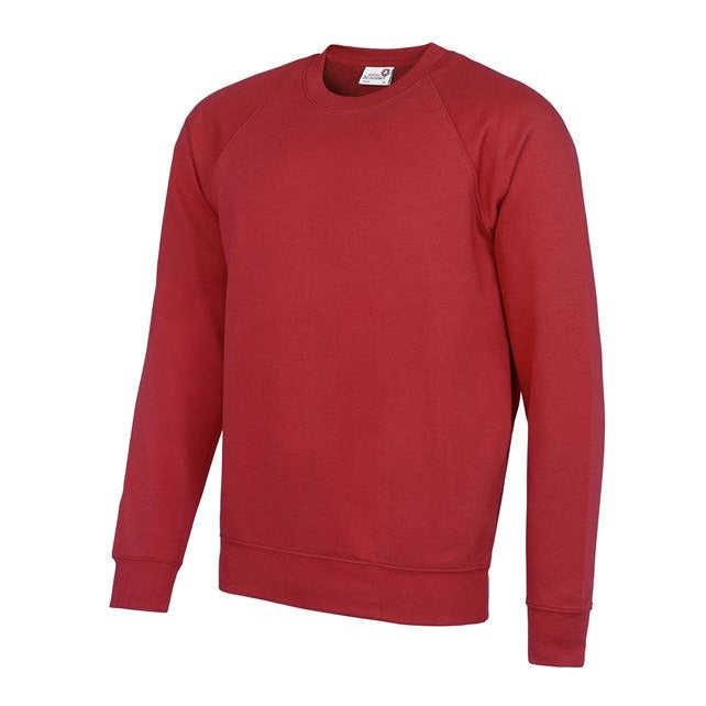 Awdis Academy Senior Raglan Sweatshirt Crew Neck Cotton Blend Comfortable Fit