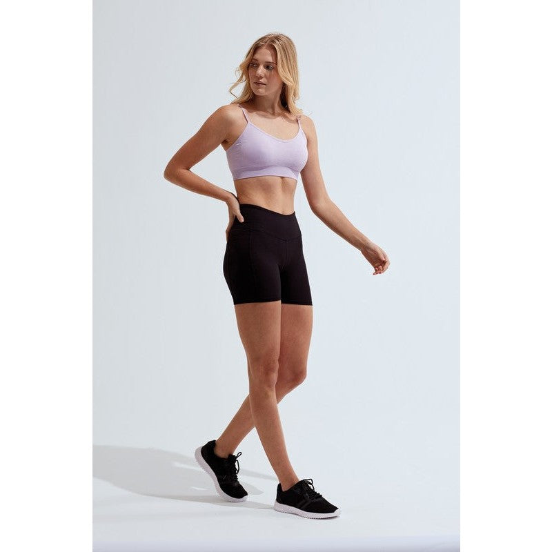Women's TriDri Recycled Micro Shorts with Pocket Soft Stretch Fabric