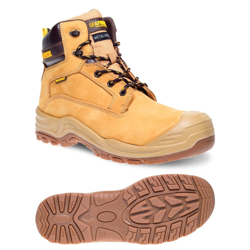 Apache Arizona Nubuck Waterproof Safety Boots Non-Metallic Toe Heat Resistant