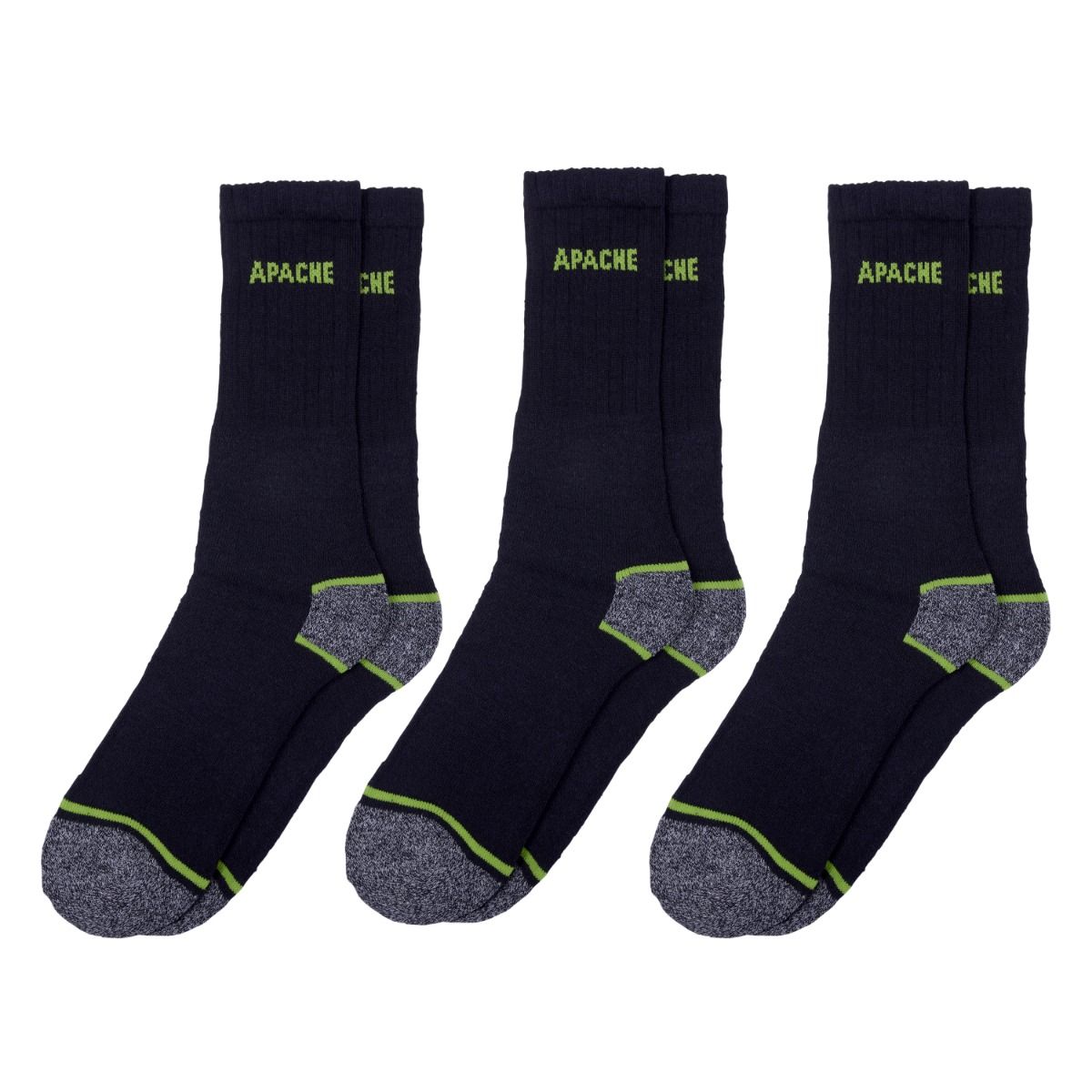 Burlington Apache Work Socks 3 Pack Cotton Hydrovent Comfort Cushioned