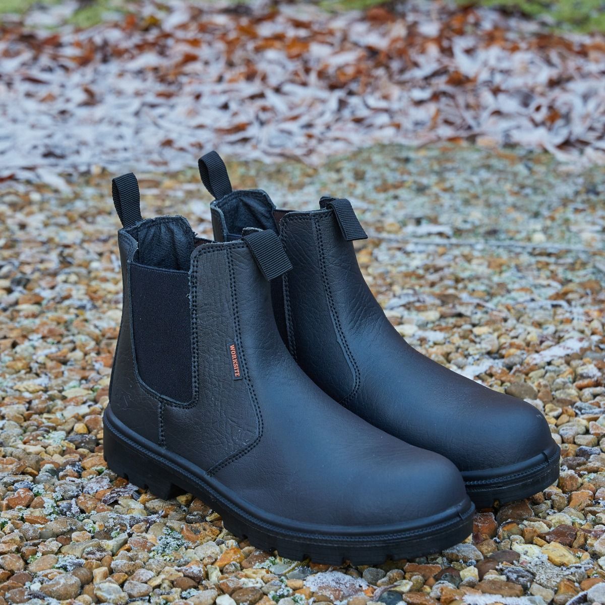 Sterling Work Site SS600SM Black Leather Dealer Boots Steel Toe Anti-Static