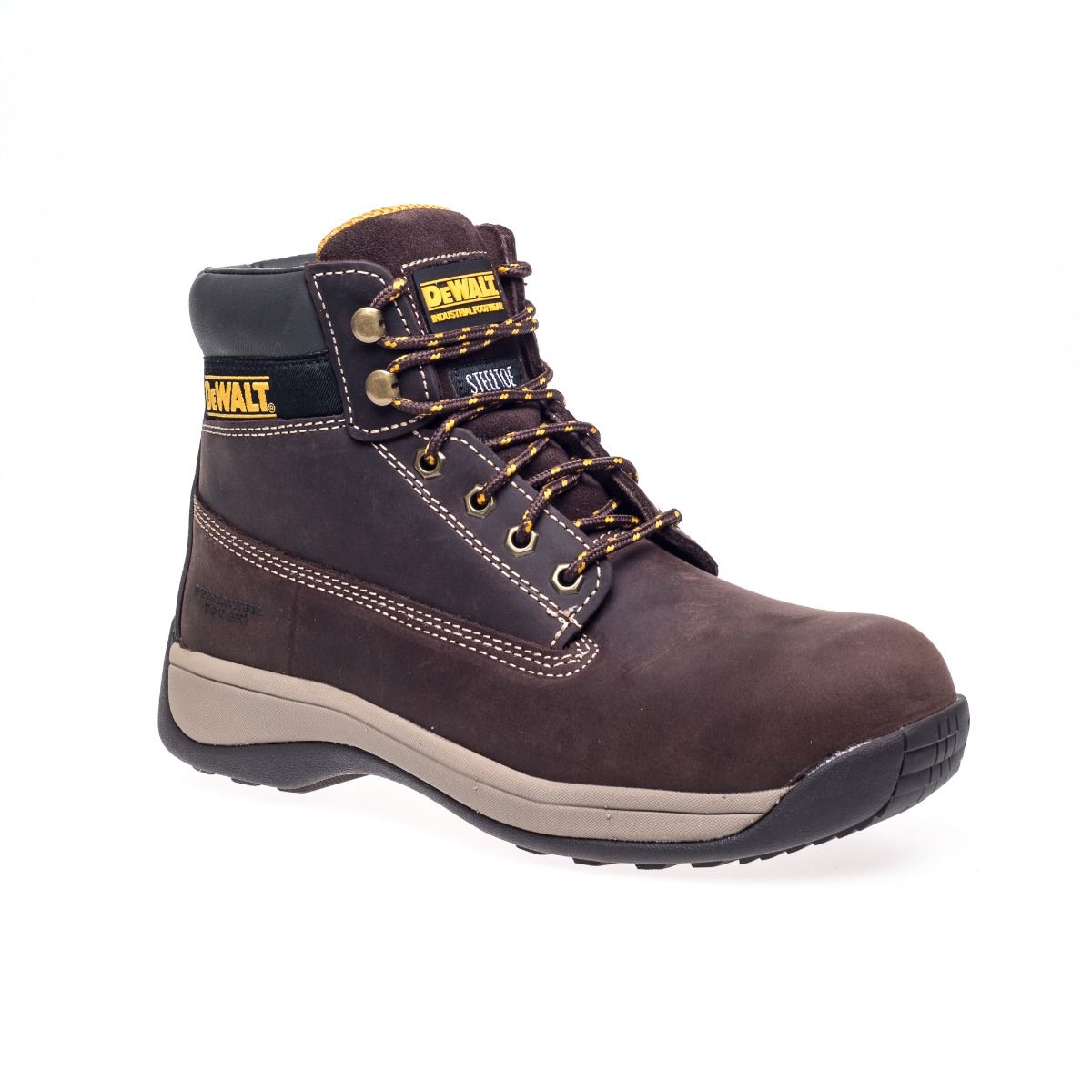DeWalt Apprentice Brown Safety Boots Steel Toe Lightweight Oil Resistant