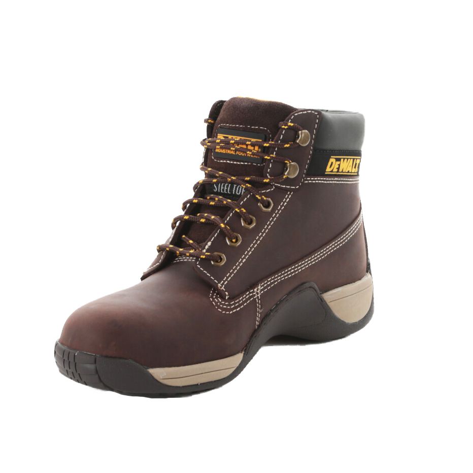 DeWalt Apprentice Brown Safety Boots Steel Toe Lightweight Oil Resistant