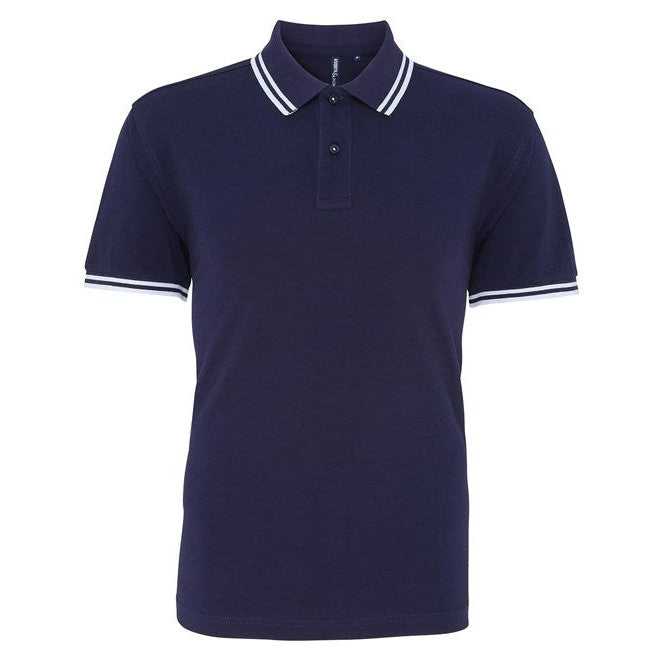 Asquith & Fox Men's Classic Fit Tipped Polo Shirt Short Sleeve Cotton Top