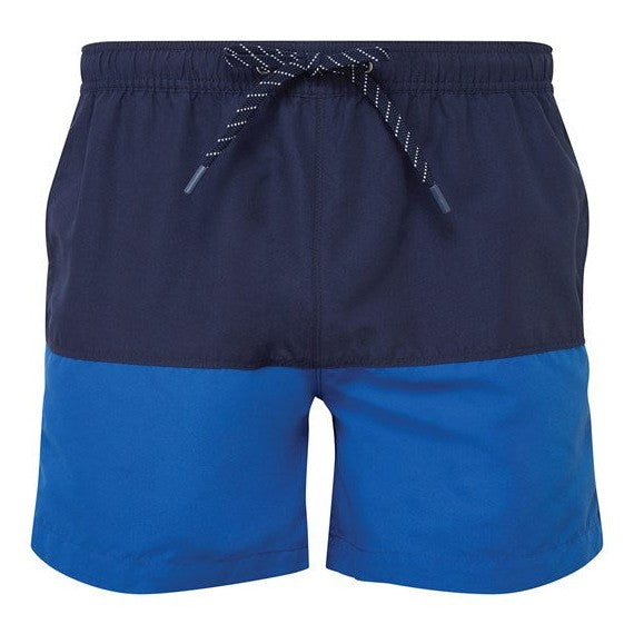Asquith & Fox Block Colour Swim Shorts Panelled Tie Waist Beachwear S-3XL