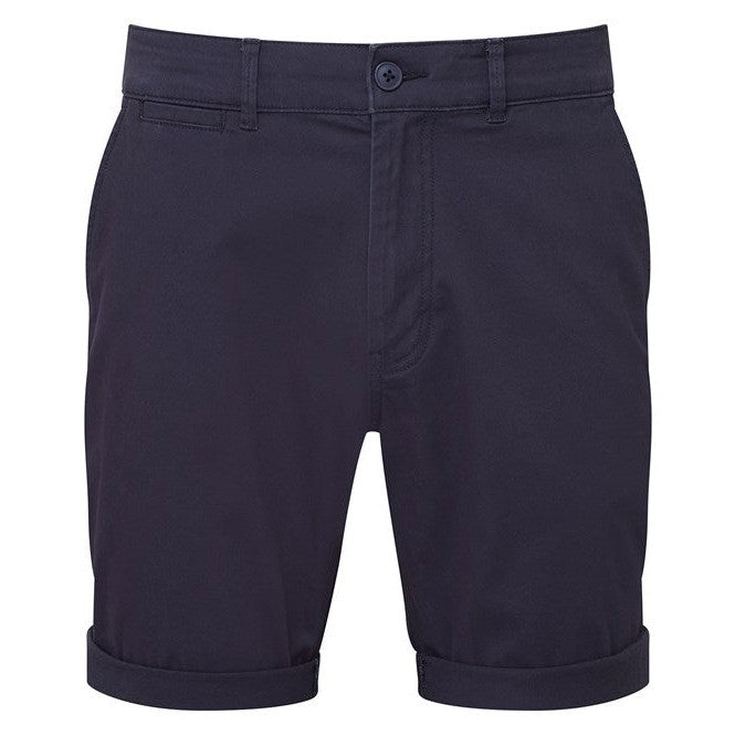 Asquith & Fox Men's Lightweight Chino Shorts with Belt Loops and Pockets