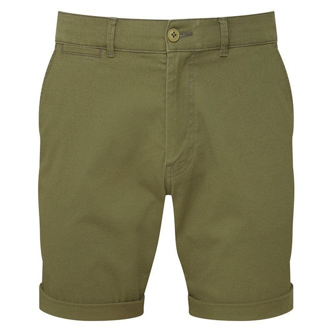 Asquith & Fox Men's Lightweight Chino Shorts with Belt Loops and Pockets