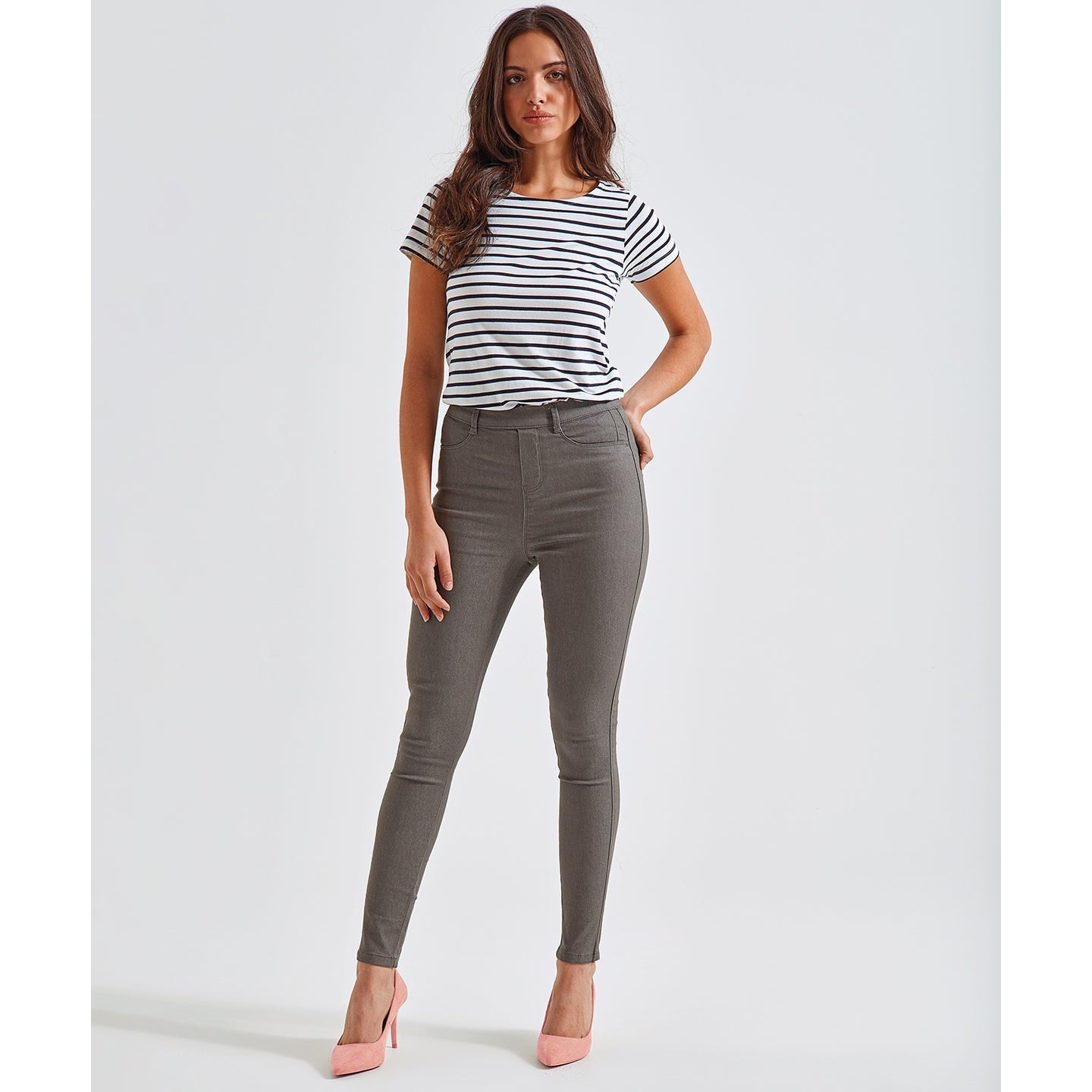 Asquith & Fox Women's Jeggings Classic Fit Stretch Fabric Faux Pockets