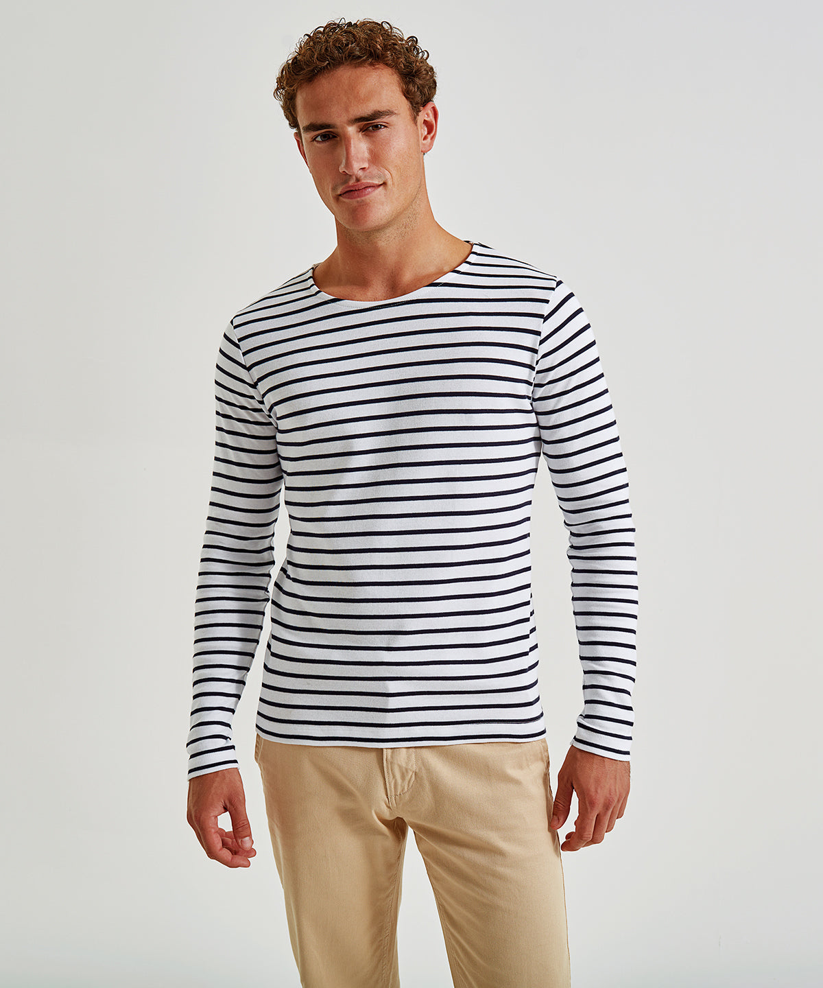 Asquith & Fox Men's MariniÃ¨re Coastal Long Sleeve Tee Classic Fit Cotton