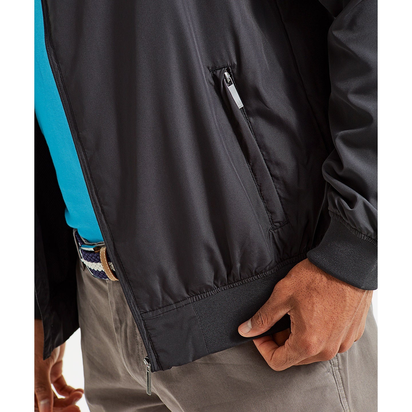 Asquith & Fox Men's Harrington Jacket Full Zip Classic Fit Lightweight 100% Poly