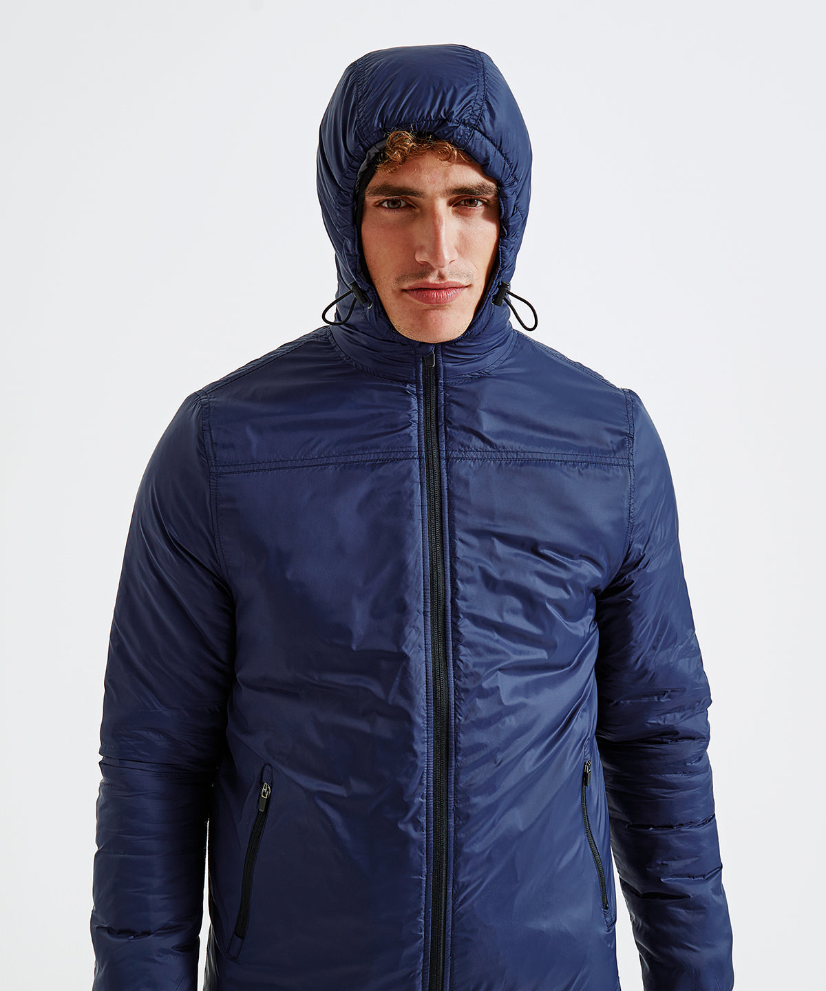 Asquith & Fox Men's Padded Wind Jacket with Double Hood, Wind-Resistant,  S-2XL