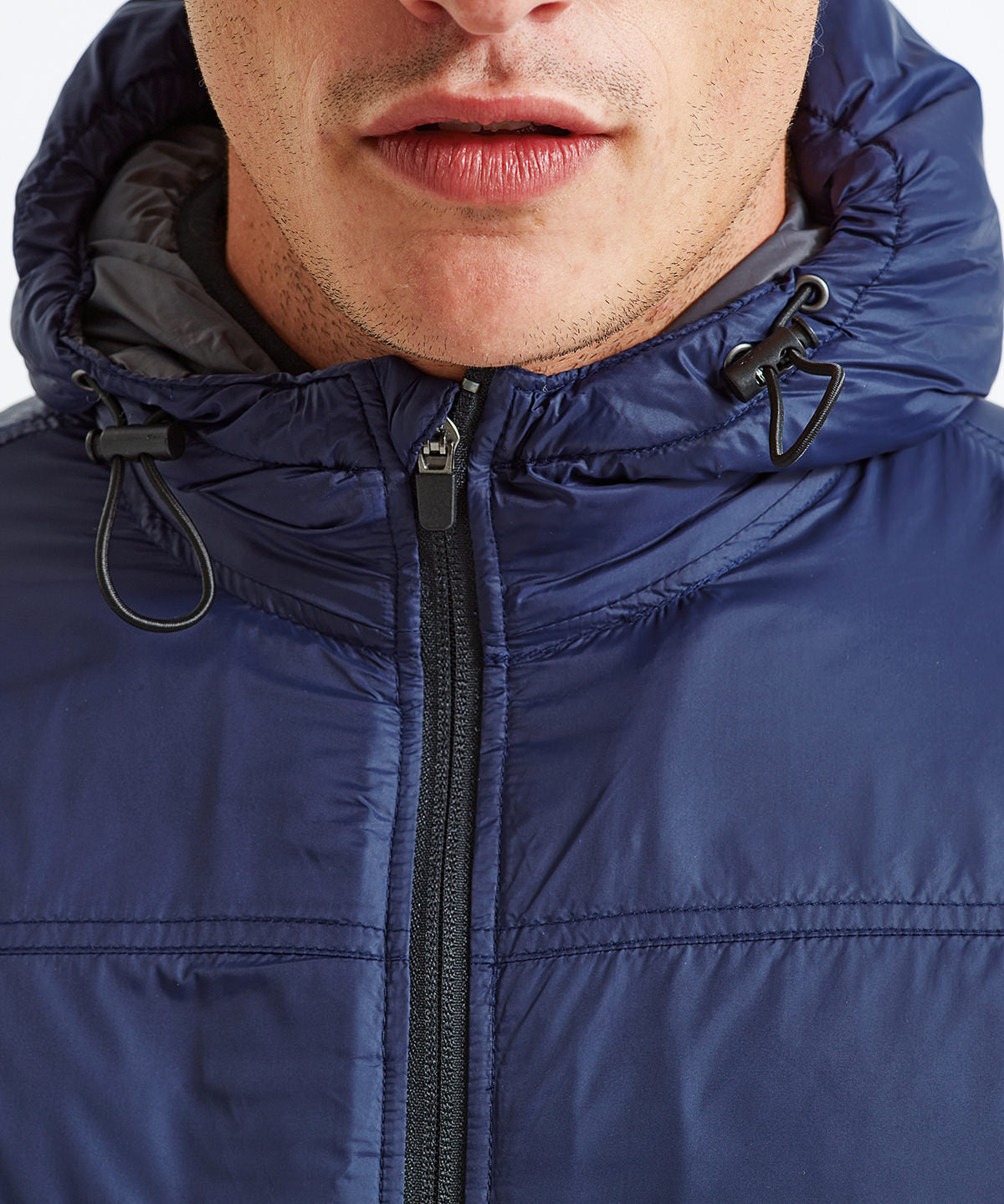 Asquith & Fox Men's Padded Wind Jacket with Double Hood, Wind-Resistant,  S-2XL