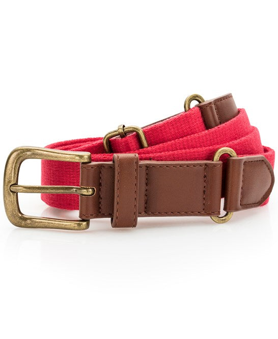 Asquith & Fox Faux Leather Canvas Belt Adjustable 95-125cm WRAP Certified