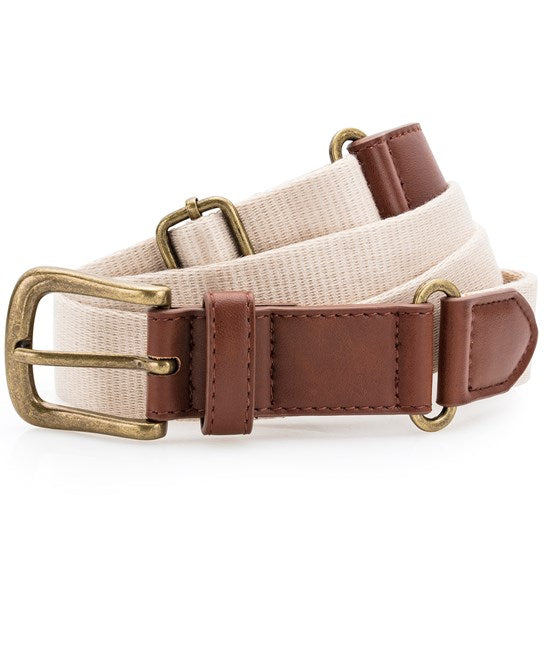Asquith & Fox Faux Leather Canvas Belt Adjustable 95-125cm WRAP Certified