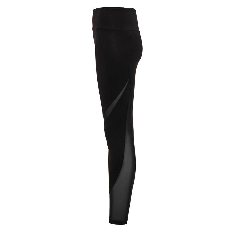 TriDri Women's Full-Length Mesh Tech Panel Leggings Breathable Stretchy Fit