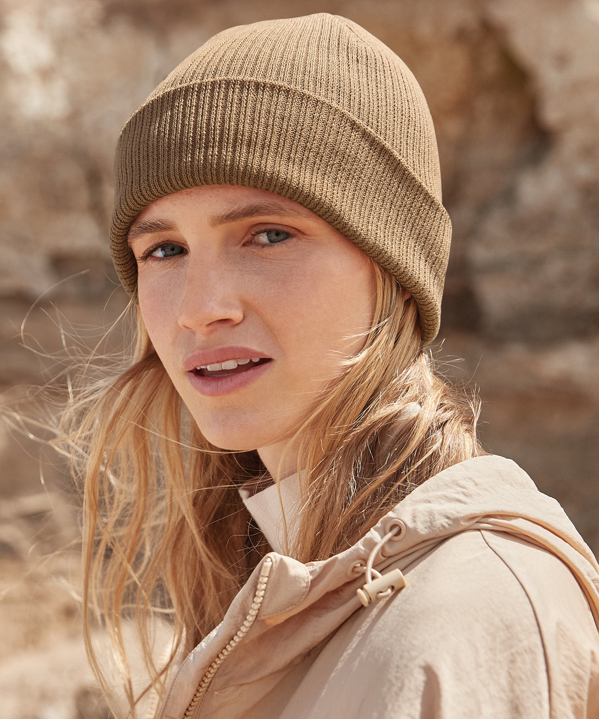 Beechfield Polylana Ribbed Beanie Eco-Friendly Soft Touch Double Layer Knit