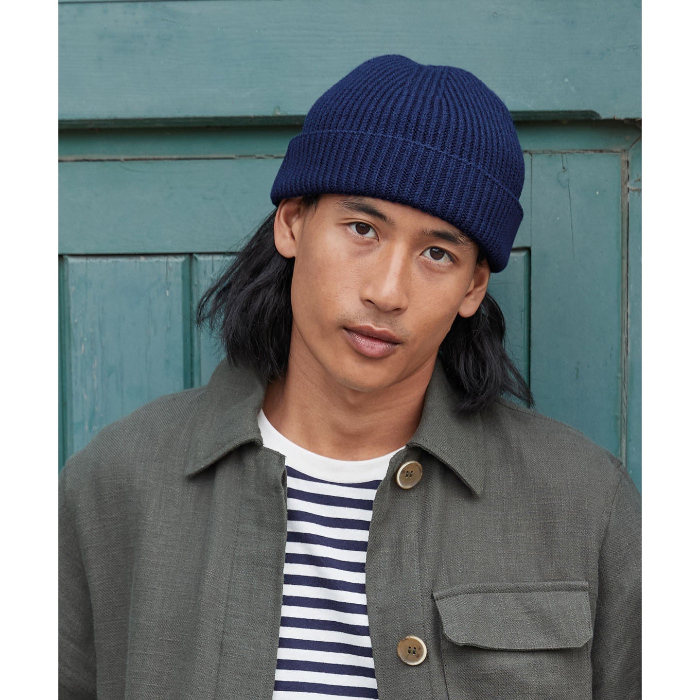 Beechfield Harbour Beanie Eco-Friendly Ribbed Knit Shallow Crown Cuffed Design