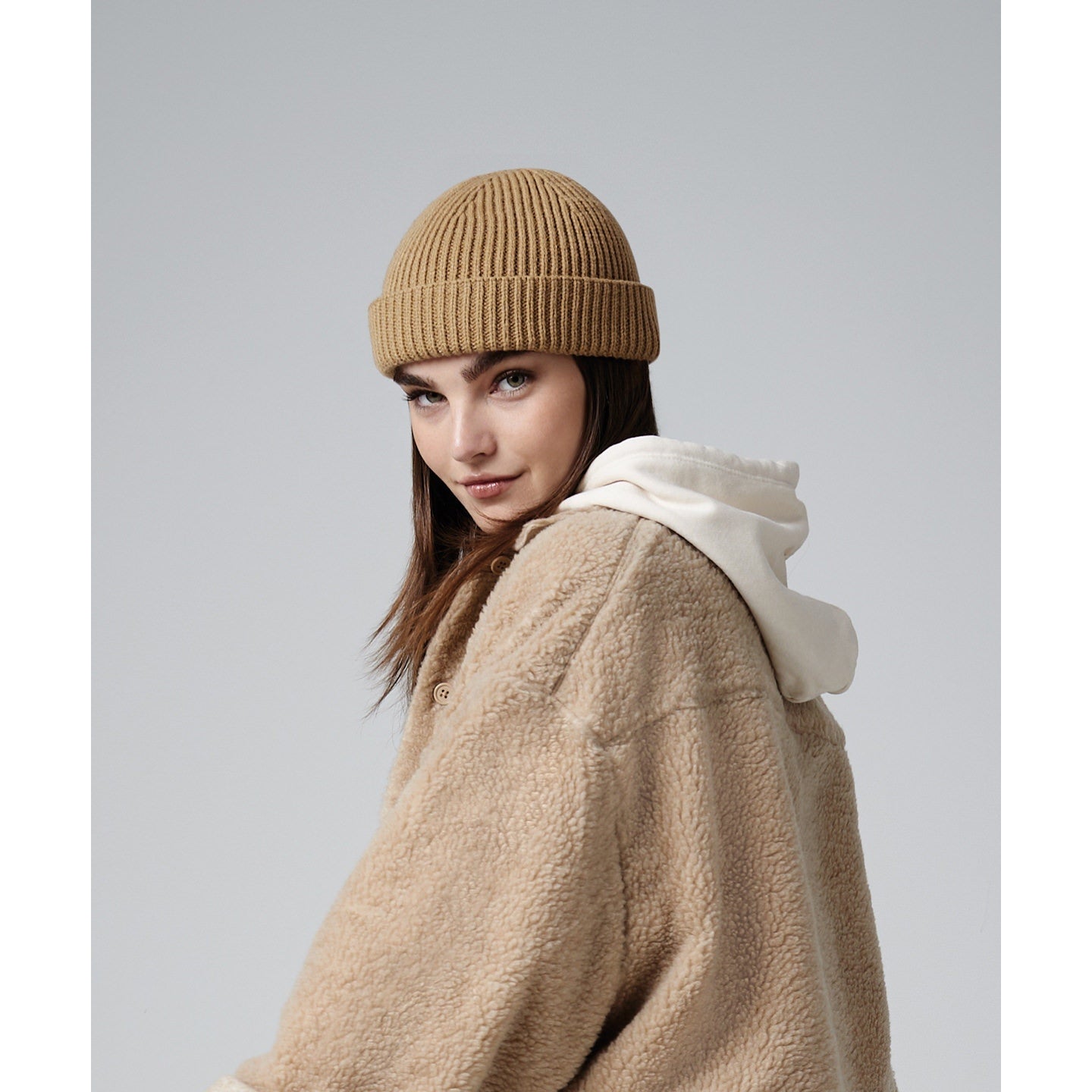 Beechfield Harbour Beanie Eco-Friendly Ribbed Knit Shallow Crown Cuffed Design