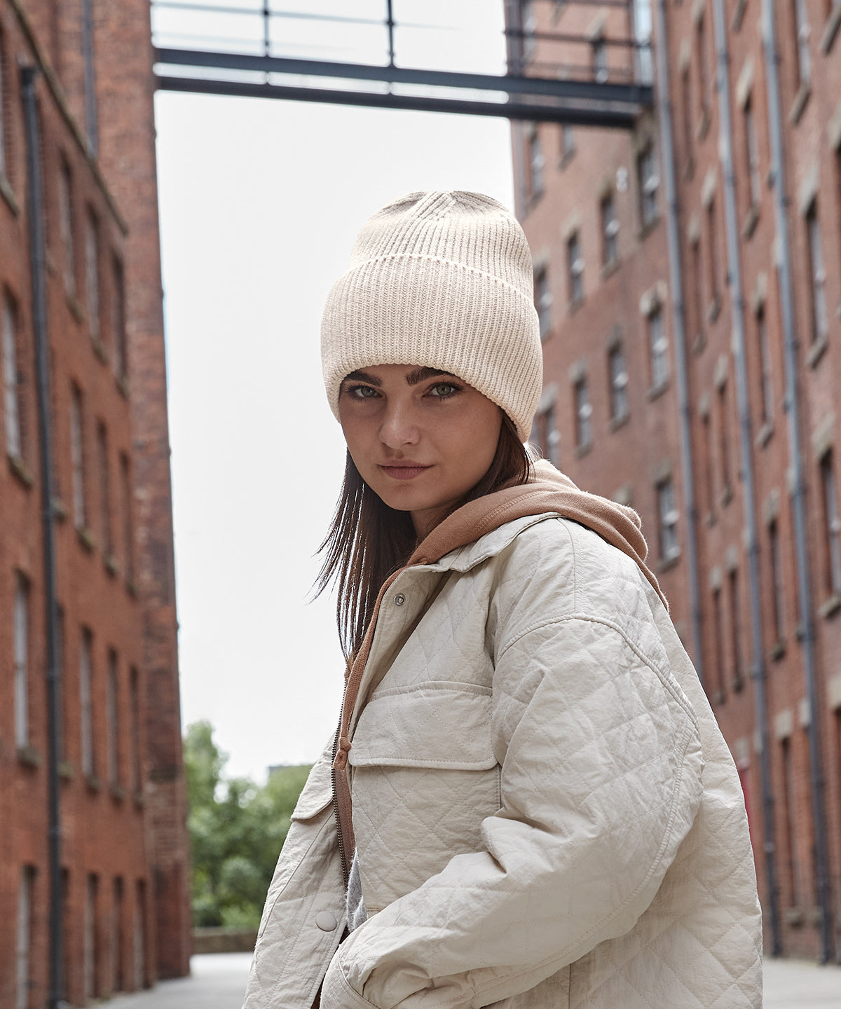 Beechfield Oversized Cuffed Beanie Soft Ribbed Knit Eco-Friendly Design