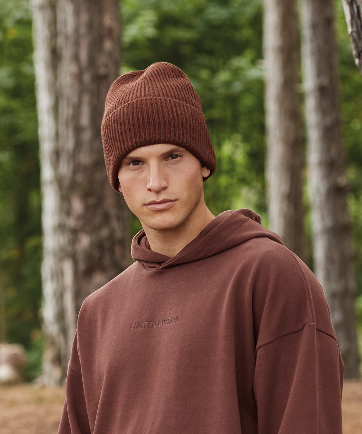 Beechfield Oversized Cuffed Beanie Soft Ribbed Knit Eco-Friendly Design
