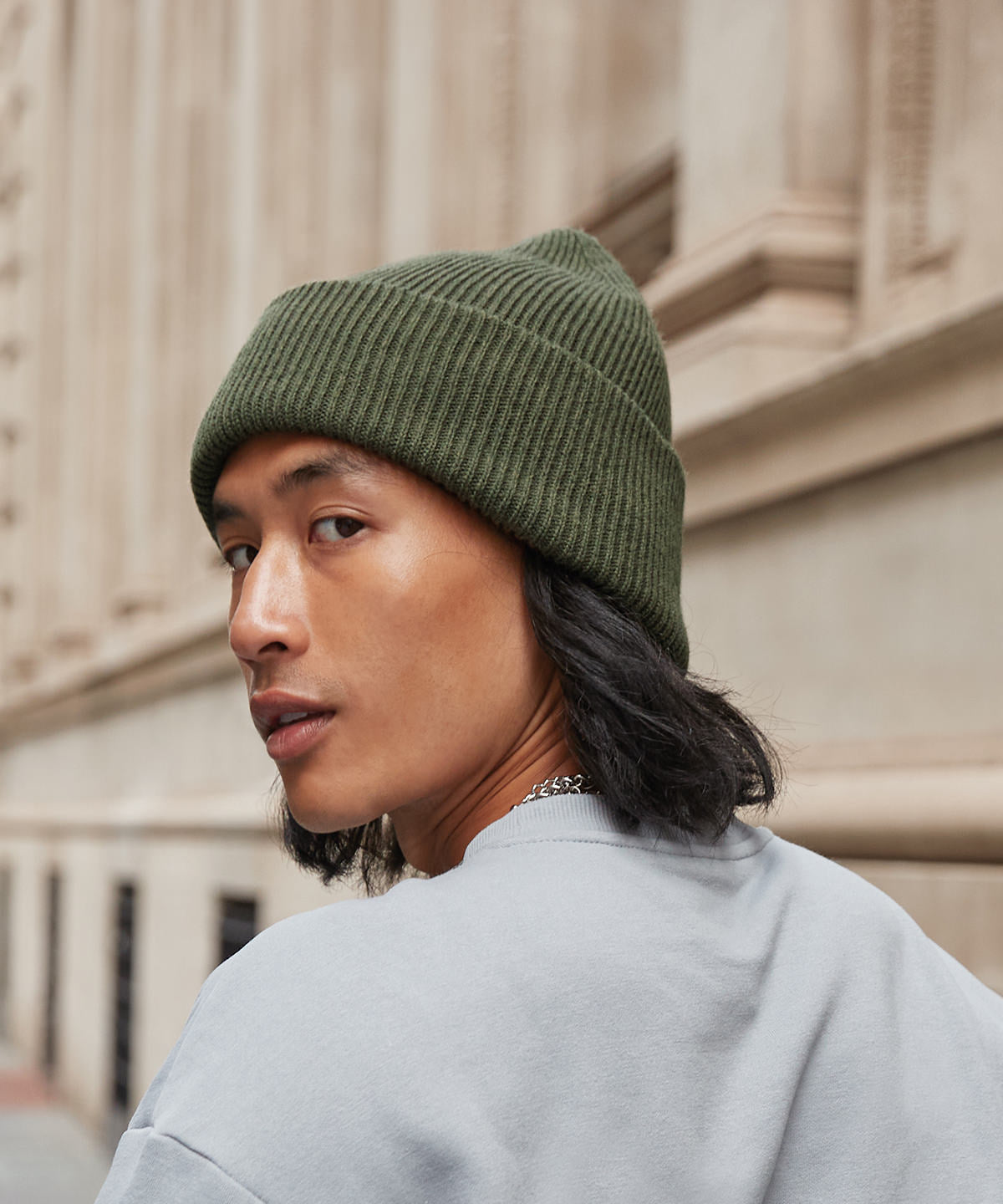 Beechfield Classic Deep-Cuffed Beanie 100% Recycled Polyester Ribbed Knit