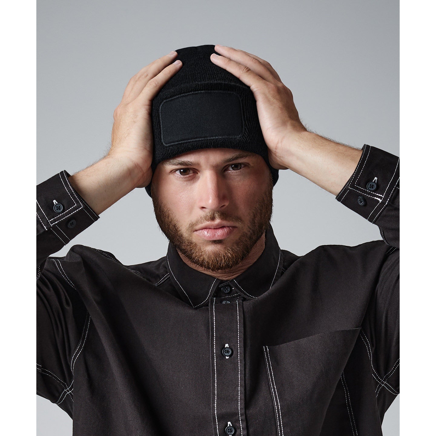 Beechfield Recycled Beanie B445R 100% rPET Double Layer Knit with Patch