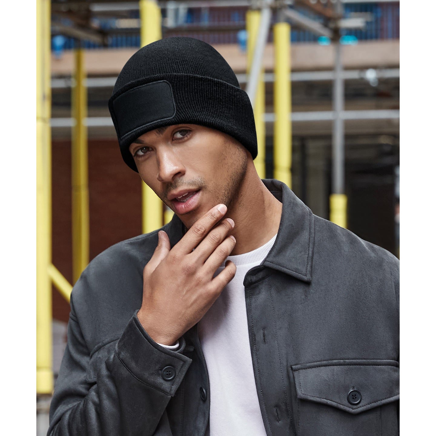 Beechfield Recycled Beanie B445R 100% rPET Double Layer Knit with Patch