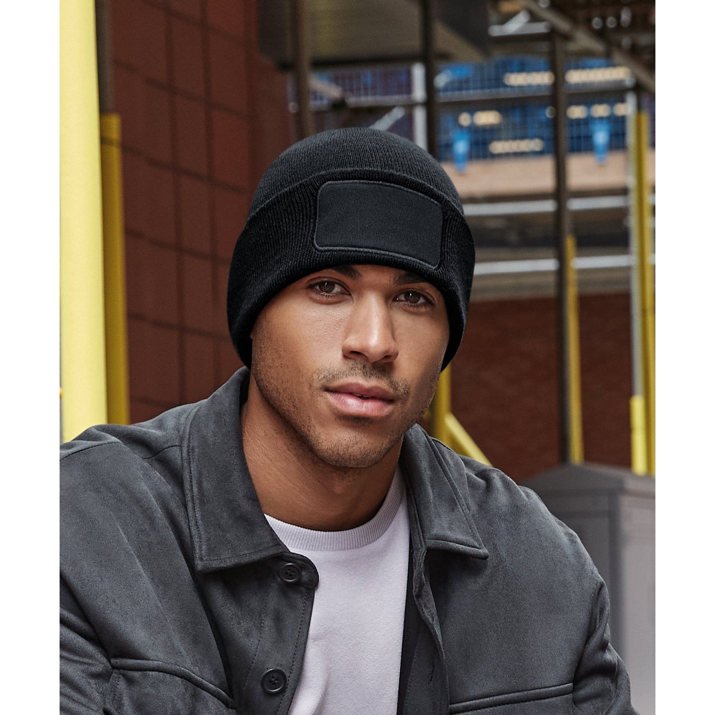 Beechfield Recycled Beanie B445R 100% rPET Double Layer Knit with Patch