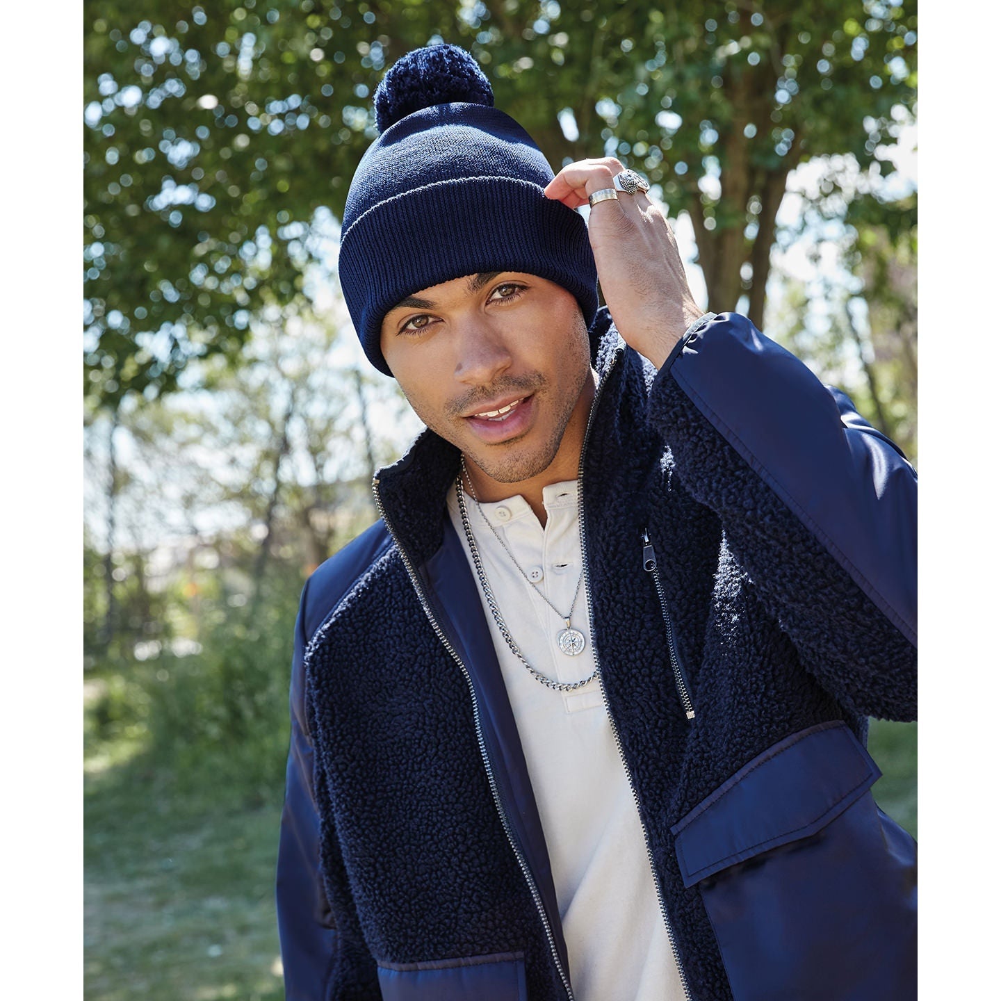 Beechfield Organic Cotton Snowstar Beanie Double-Layered with Pom Pom