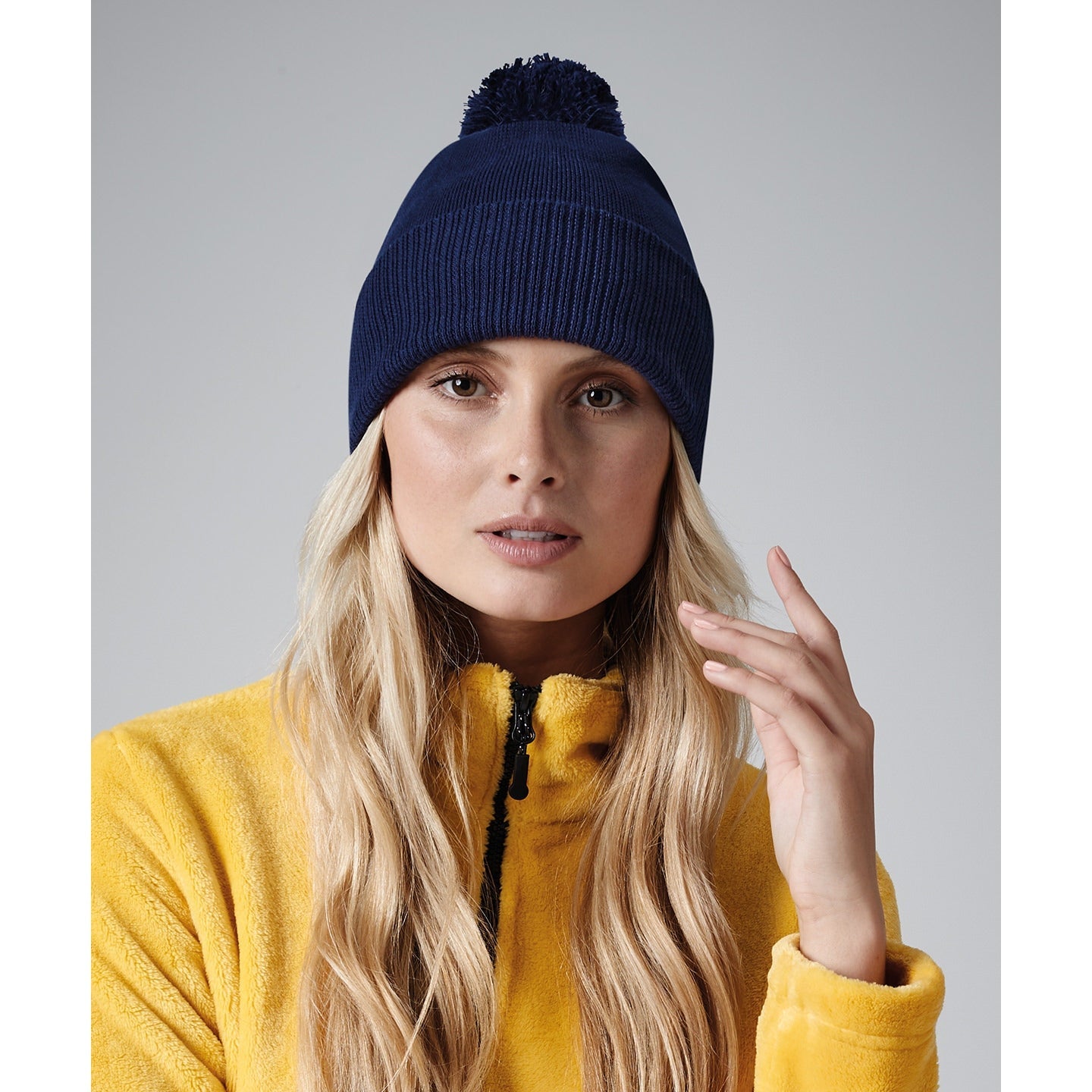 Beechfield Organic Cotton Snowstar Beanie Double-Layered with Pom Pom