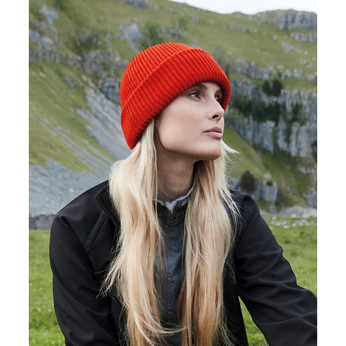 Beechfield Wind-Resistant Beanie with Recycled Polyester and Cotton Lining