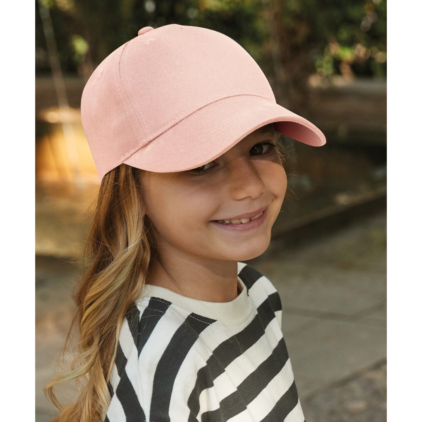 Beechfield Junior Organic Cotton 5-Panel Cap Adjustable Snapback Kids Hat