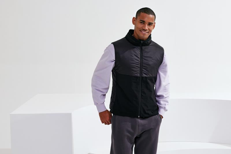 Men's TriDri Insulated Hybrid Gilet Lightweight Packable with Hood UK Size