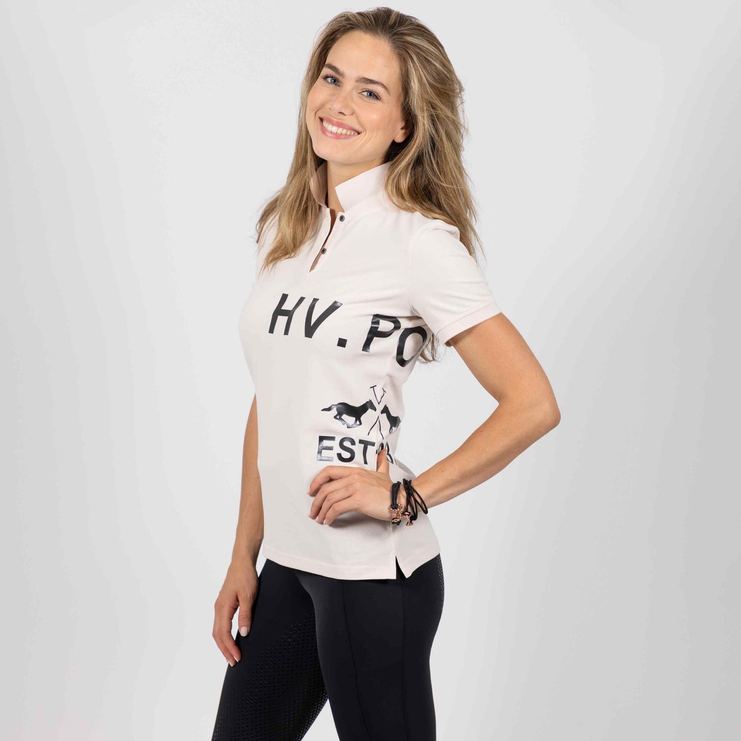 HV Polo Mira Shirt Cotton Elastane With Metallic Logo Print