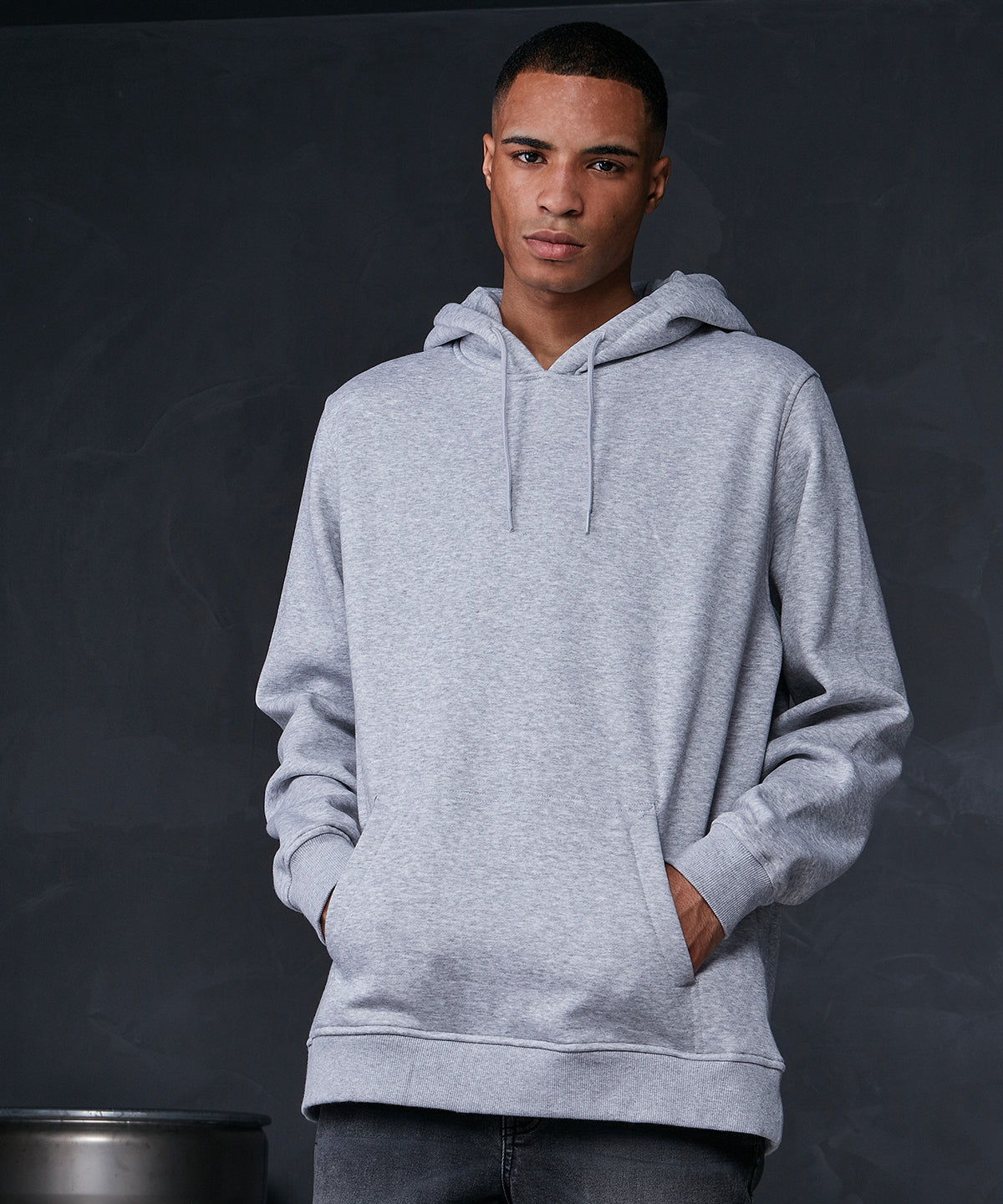 Build Your Brand Basic Hoodie Men Regular Fit Soft Cotton Blend with Pocket