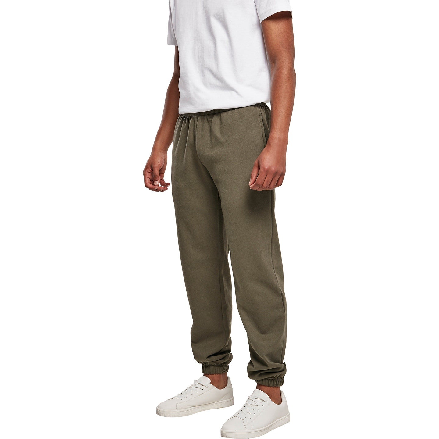 Build Your Brand Basic Sweatpants Men Adjustable Waistband Side Pockets