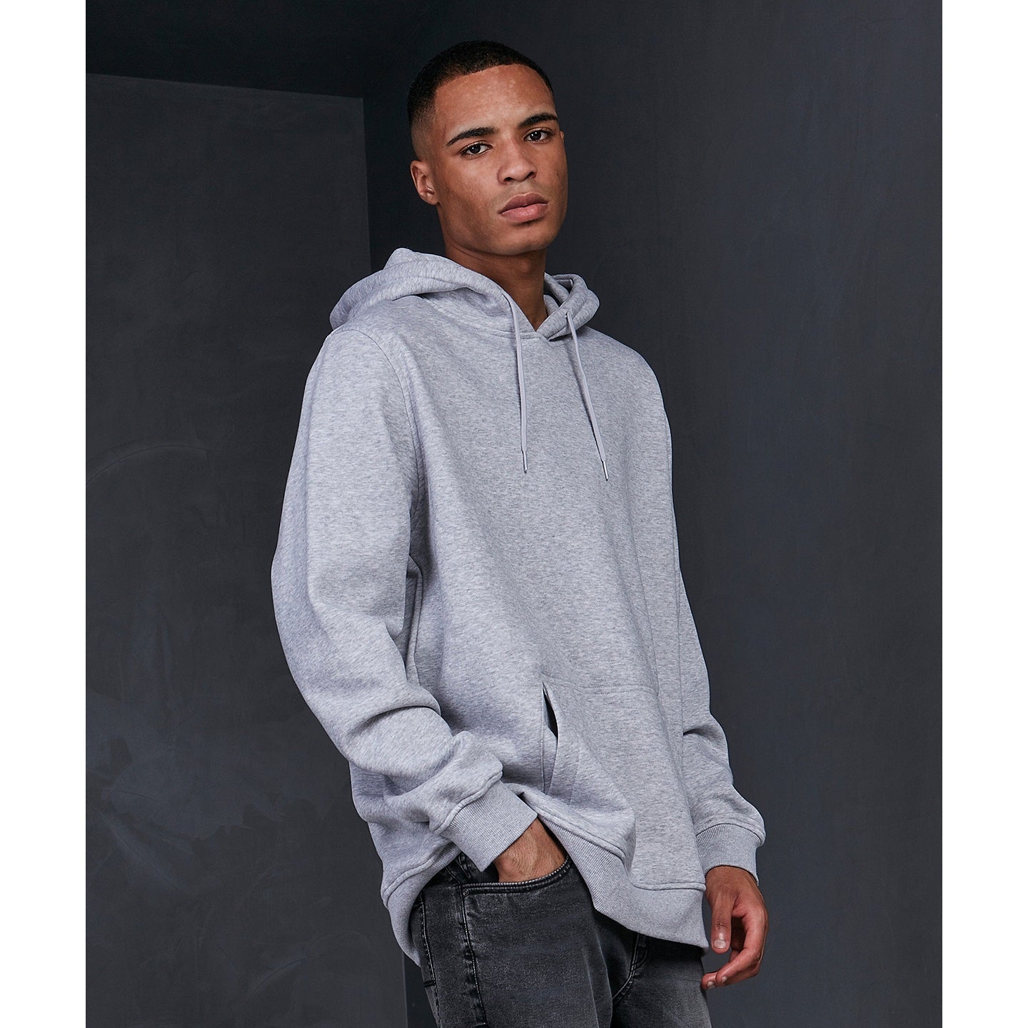 Build Your Brand Oversize Hoodie Comfortable Cotton Blend Adjustable Hood