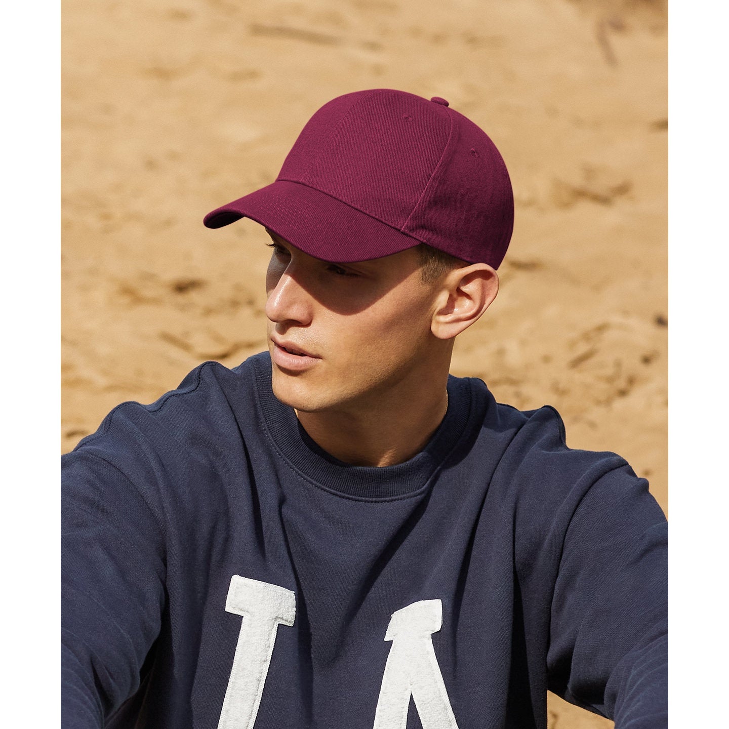 Beechfield Pro-Style Heavy Brushed Cotton Cap with Self-Fabric Strap and Buckle