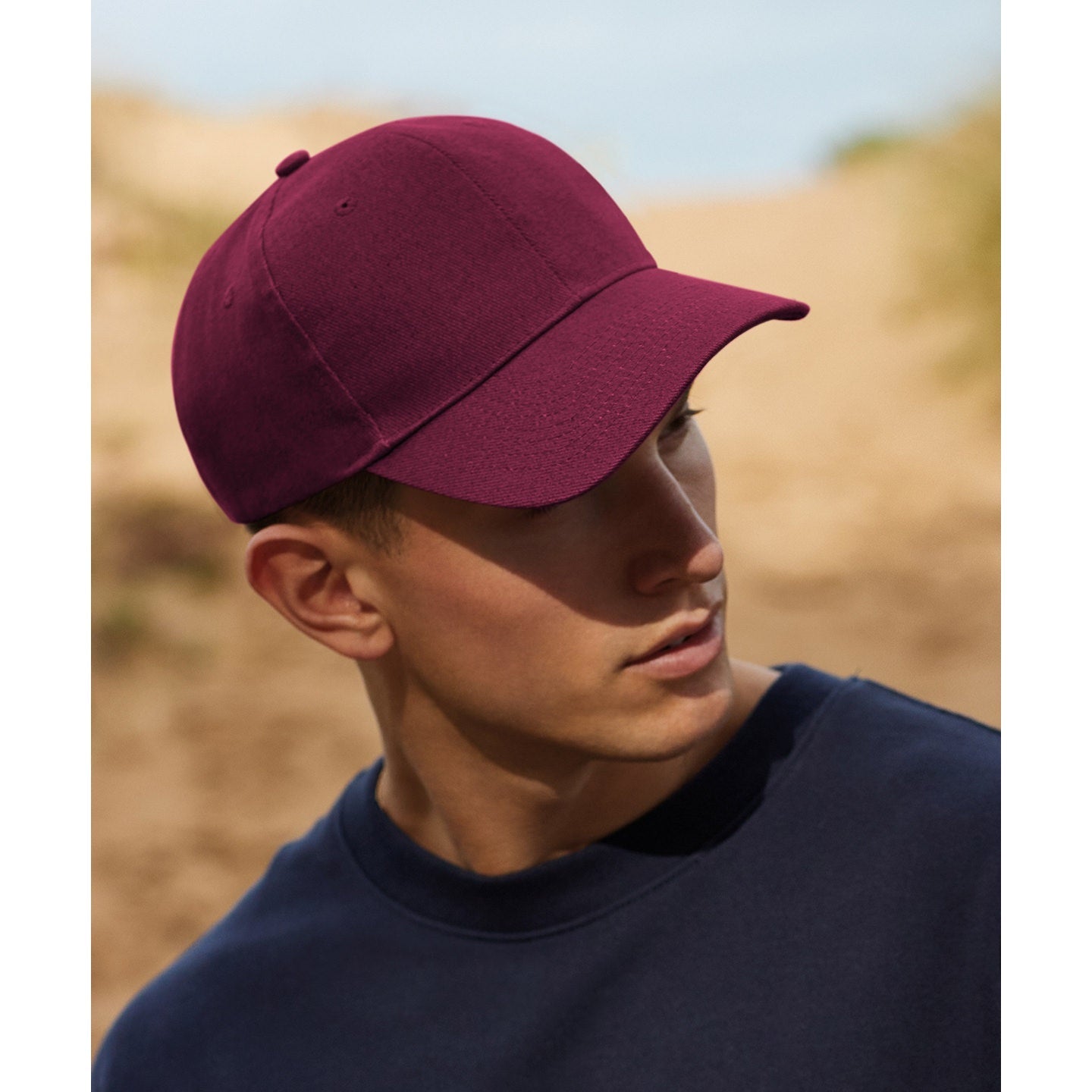 Beechfield Pro-Style Heavy Brushed Cotton Cap with Self-Fabric Strap and Buckle