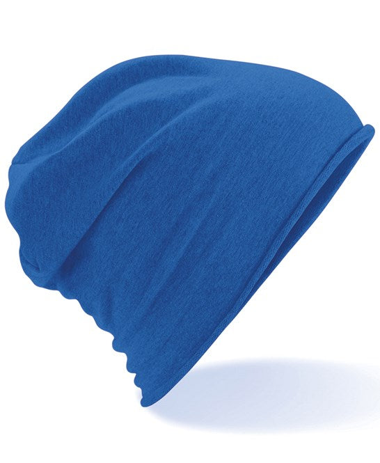 Beechfield Jersey Beanie Soft Cotton Rolled Edge Lightweight Breathable Fabric