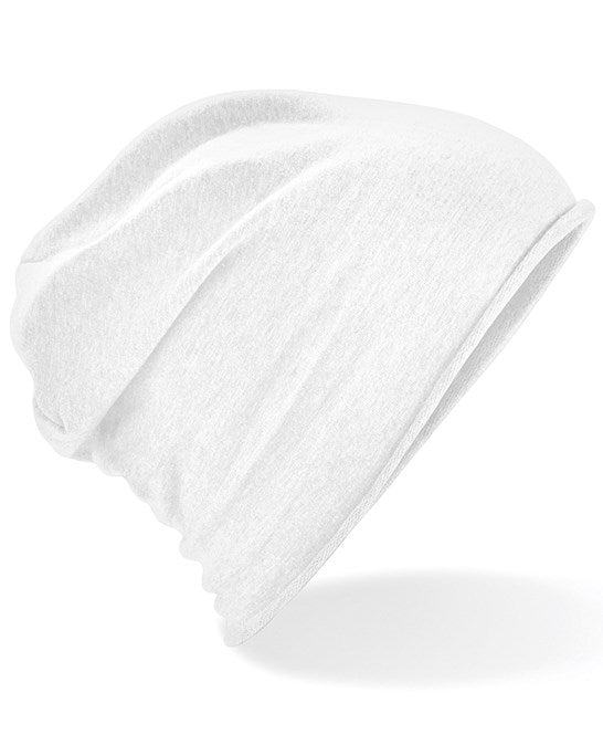 Beechfield Jersey Beanie Soft Cotton Rolled Edge Lightweight Breathable Fabric