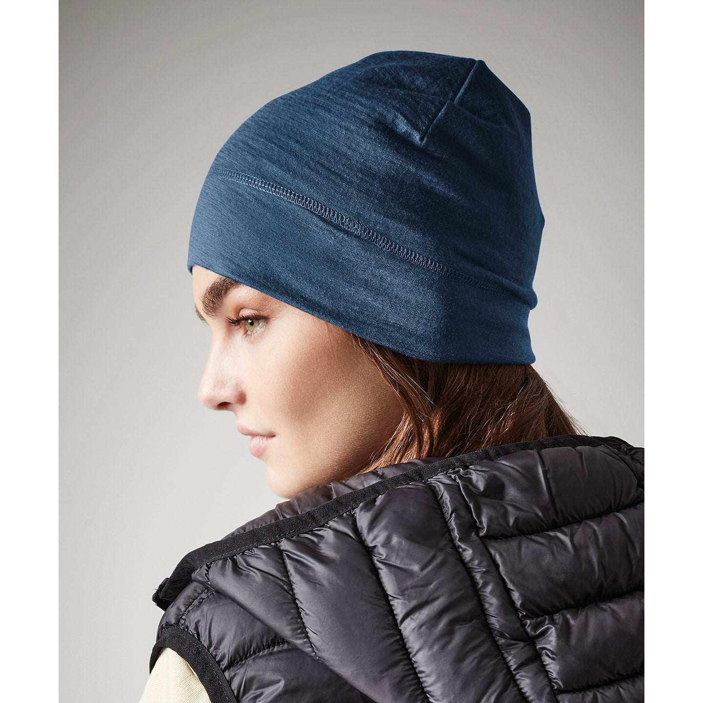 Beechfield Merino Beanie 100% Wool Breathable Warm Double Layered Cuff