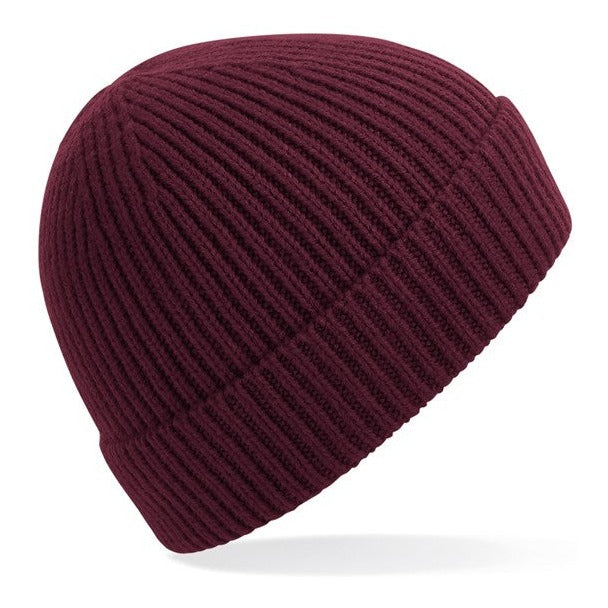 Beechfield Engineered Knit Ribbed Beanie Comfortable Cuffed Design Bright
