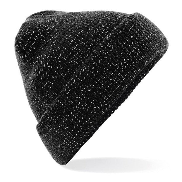 Beechfield Reflective Beanie Unisex Double Layer Knit Cuffed Design