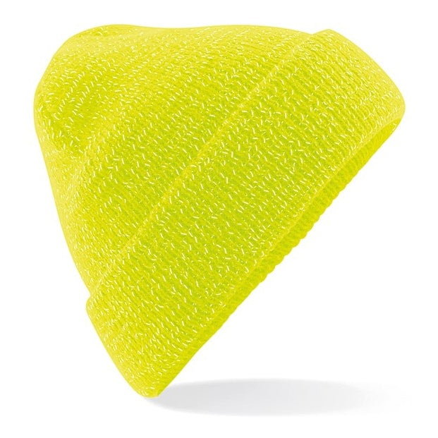 Beechfield Reflective Beanie Unisex Double Layer Knit Cuffed Design