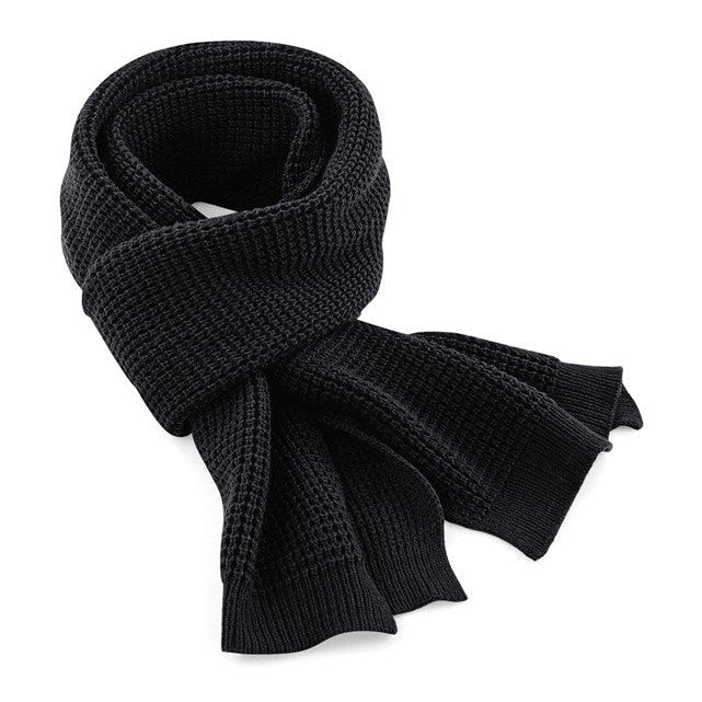 Beechfield Classic Waffle Knit Scarf Thick Winter Warm Accessory Hand Wash