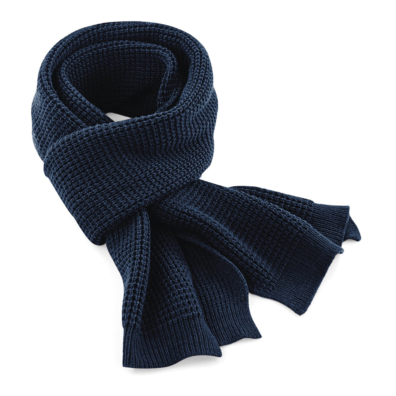 Beechfield Classic Waffle Knit Scarf Thick Winter Warm Accessory Hand Wash
