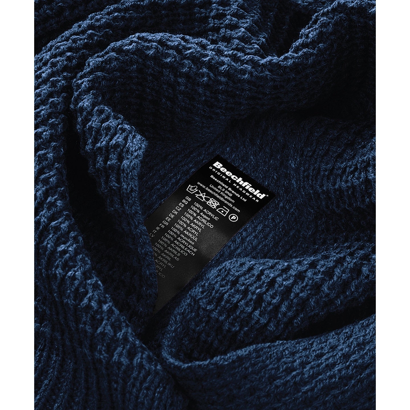 Beechfield Classic Waffle Knit Scarf Thick Winter Warm Accessory Hand Wash