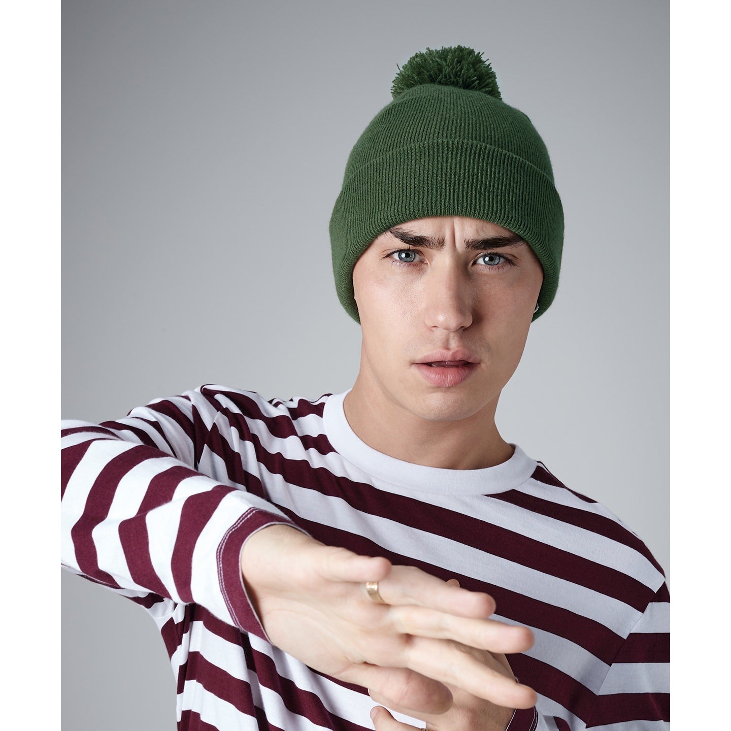 Beechfield Original Pom Pom Beanie Double Layer Knit Cuffed Design BSCI